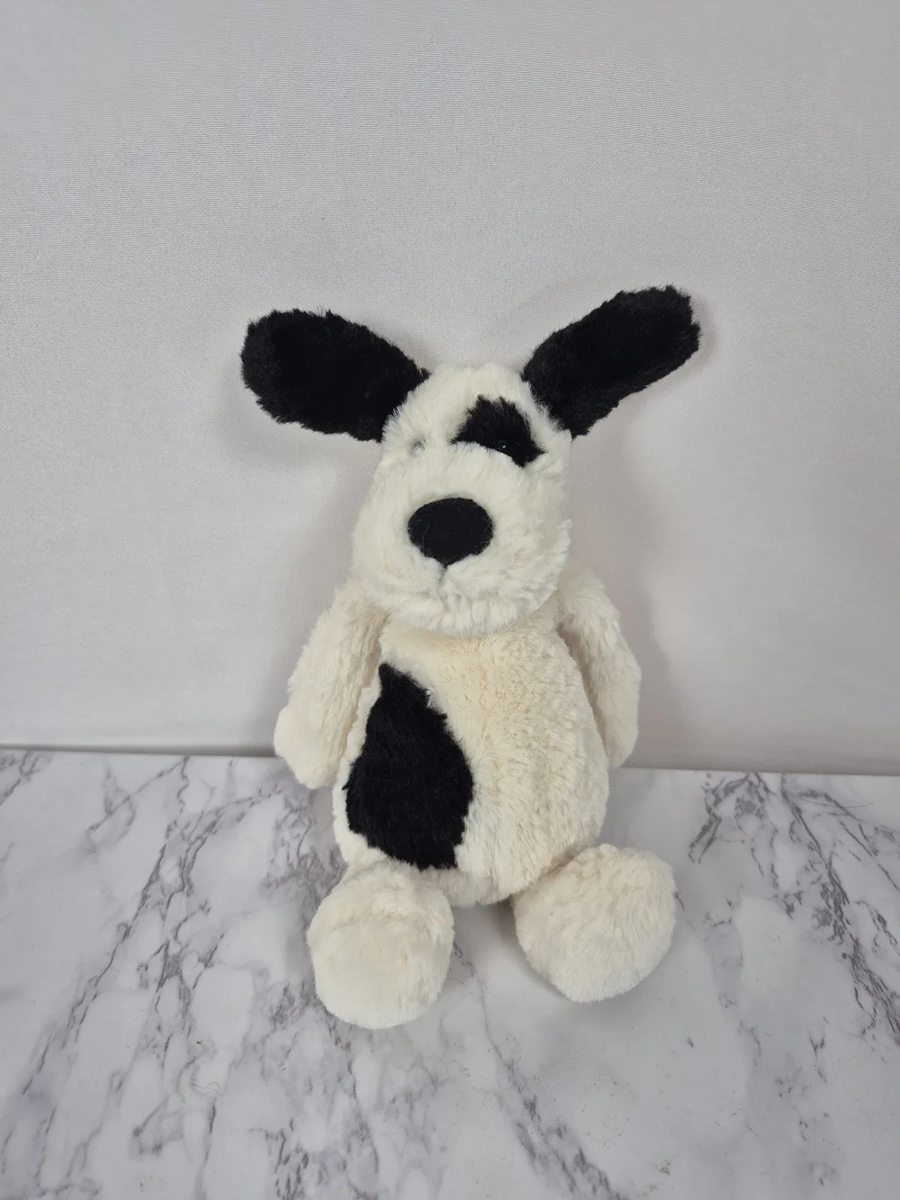 Jellycat Bashful Black & Cream Puppy Small